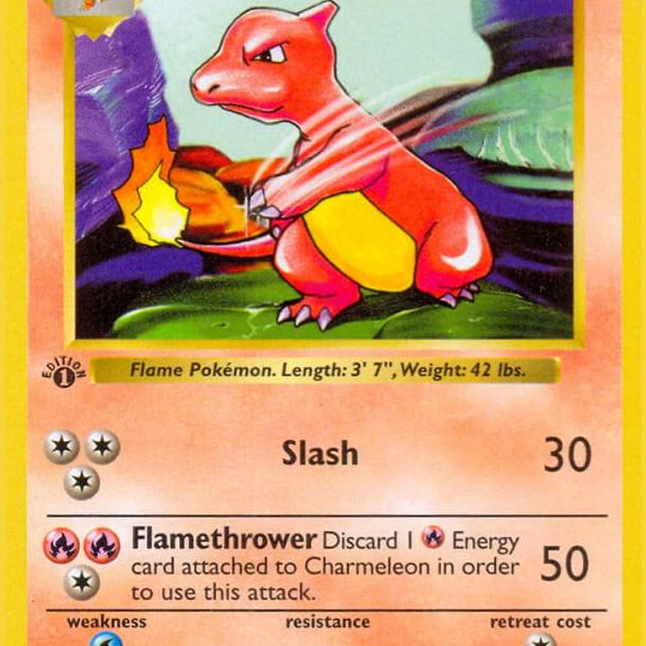 Charmeleon - Base Set (Shadowless) UNLIMITED - LP 1