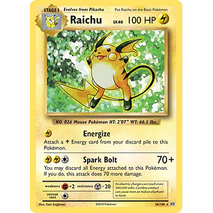 Raichu - 36/108 - Evolutions - Reverse Holofoil