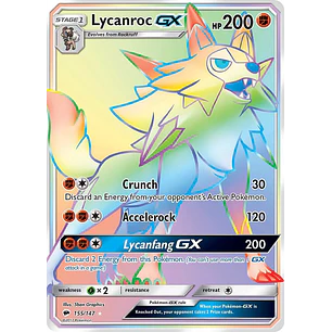 Lycanroc GX (Secret) - 155/147 - Burning Shadows