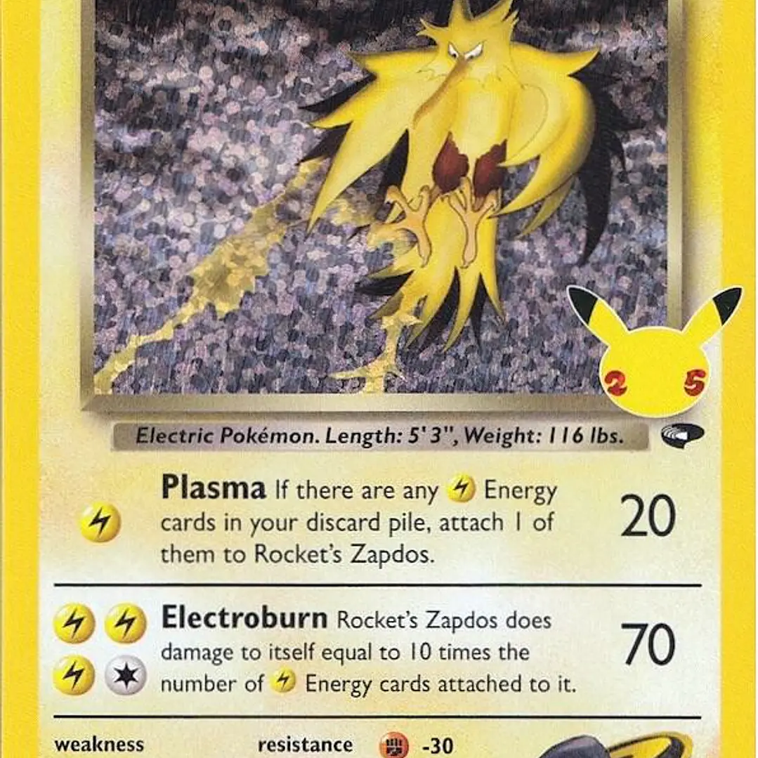 Rocket's Zapdos - 15/132 - Celebrations 1
