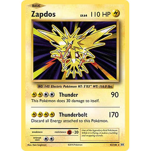 Zapdos - 42/108 - Evolutions - Reverse Holofoil