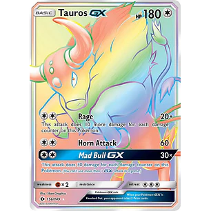 Tauros GX (Secret) - 156/149 - SM Base Set - LP
