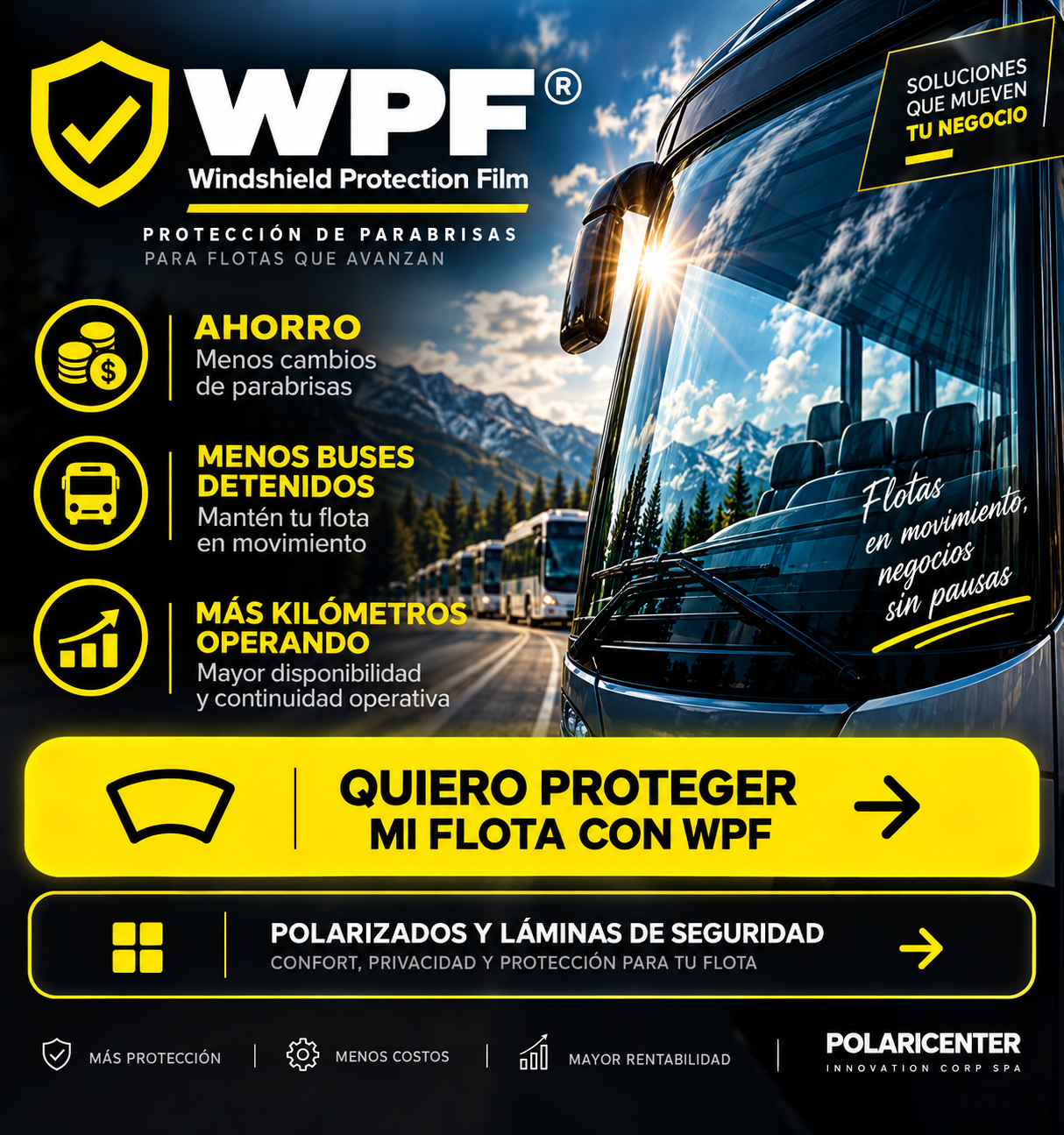 WPF Windshield Protection Film: ahorro, menos cambios de parabrisas y mantén tu flota en movimiento