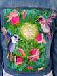 Chaqueta bordada a mano colibries - Miniatura 7