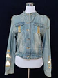 Chaqueta jeans con cuarzos diseño geométrico  - Miniatura 2