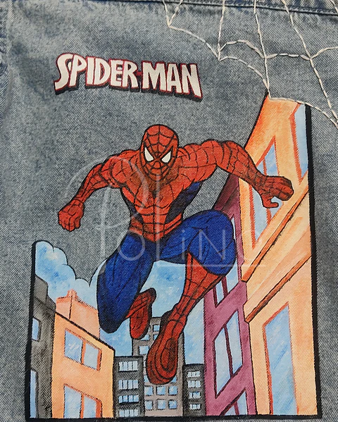 Camisa de jeans spiderman 