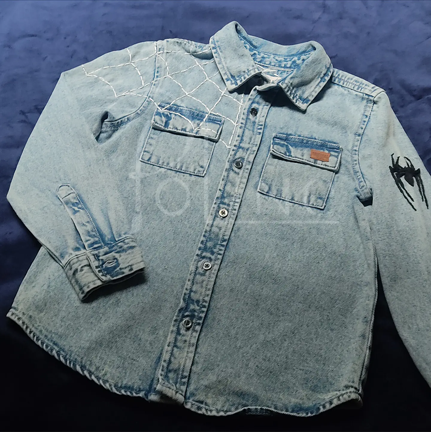 Camisa de jeans spiderman  2