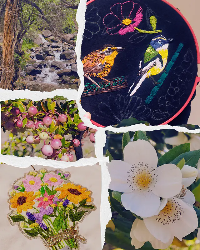 <h3 class="image-accordion__title jve-editable" data-js-option="title" data-js-component="image-accordion-item-33682" style="color: rgb(0 0, 0); font-size: 24px; font-family: "Gilda Display", serif; text-overflow: unset; outline: rgb(5, 118, 185) solid 1px; text-align: start; background-color: rgb(17, 24, 39);">La belleza está en los pequeños detalles.</h3>Flores, hojas y animales cobran vida a través del bordado y la pintura, creando piezas llenas de color y significado.