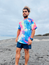 POLERA TIE DYE AZUL/AMARILLO/ROSA