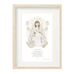 CUADRO VIRGEN MARÍA SEPIA