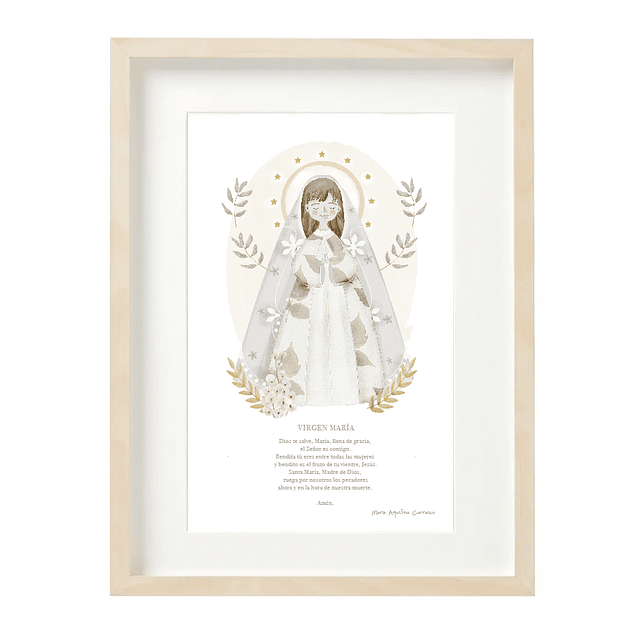 CUADRO VIRGEN MARÍA SEPIA