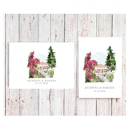 TARJETA DE AGRADECIMIENTO MATRIMONIO CASONA SANTA RITA