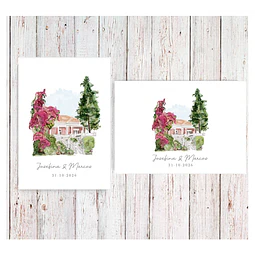 TARJETA DE AGRADECIMIENTO MATRIMONIO CASONA SANTA RITA