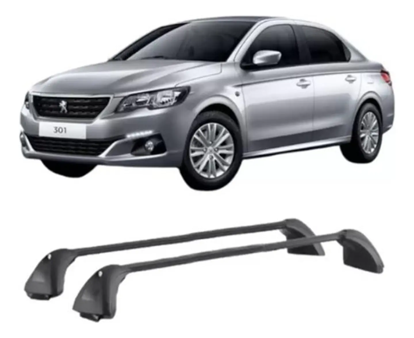 Juego Barras Transversales Techo Para Peugeot 301 2