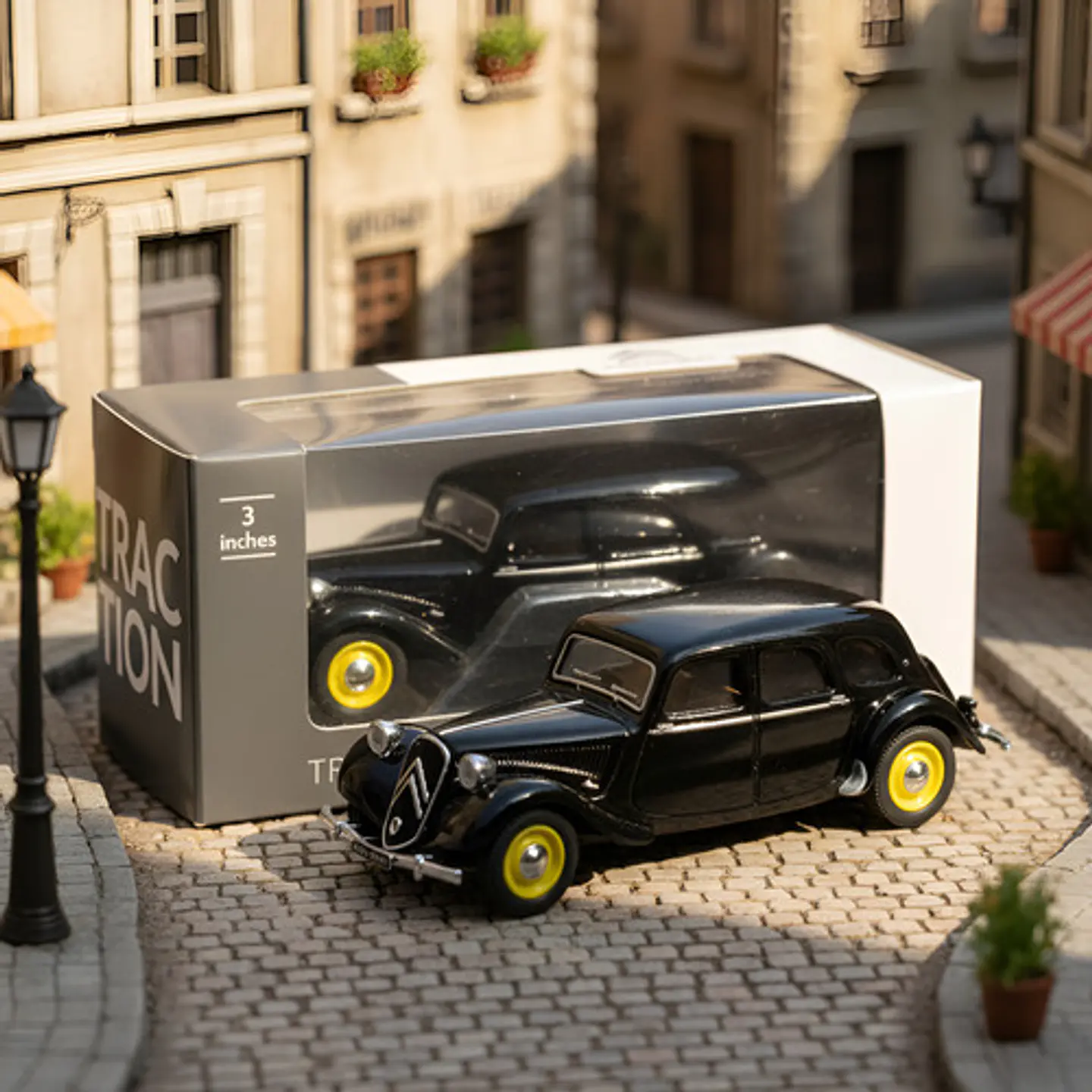 Miniatura Citroen Traccion Negro Escala 1/64. 2
