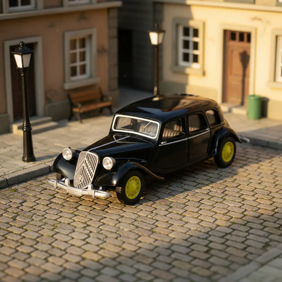 Miniatura Citroen Traccion Negro Escala 1/64. 6