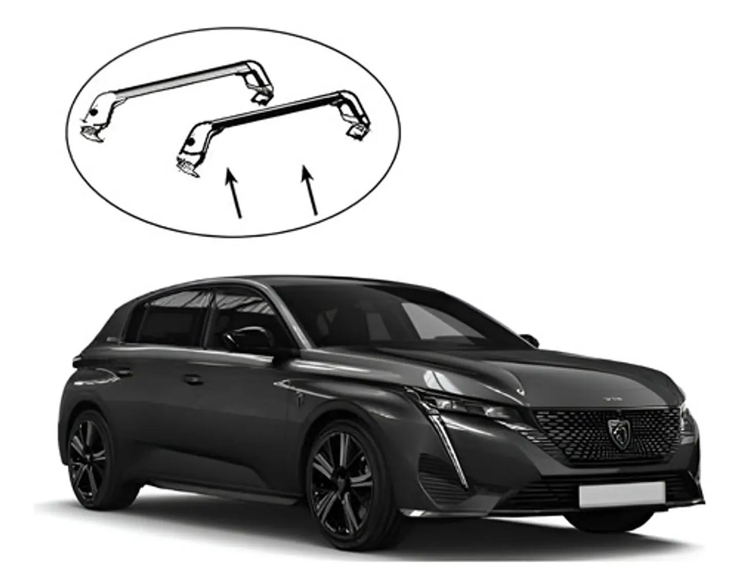 Jgo Barras De Techo Transversales Peugeot 308 2022-2024 1