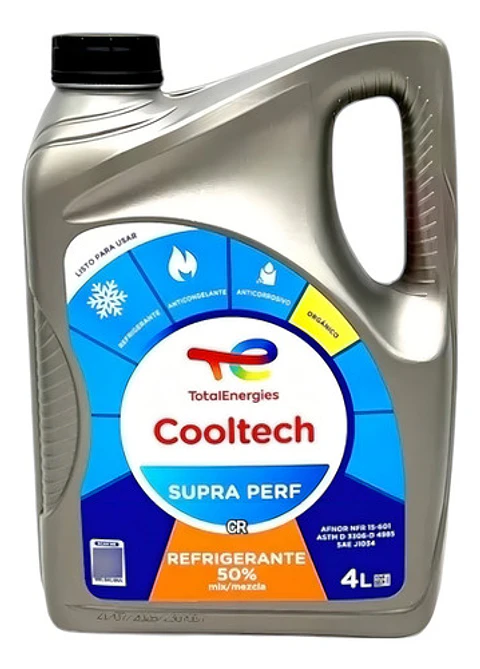 Rebrigerante/coolant 50/50 Total Cooltech Orgánico Color Rojo