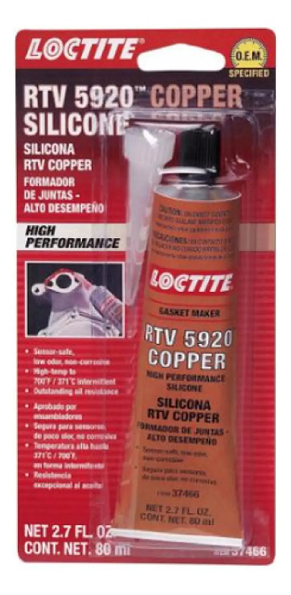 Silicona Cobre Oximica Loctite 5920 80ml 1