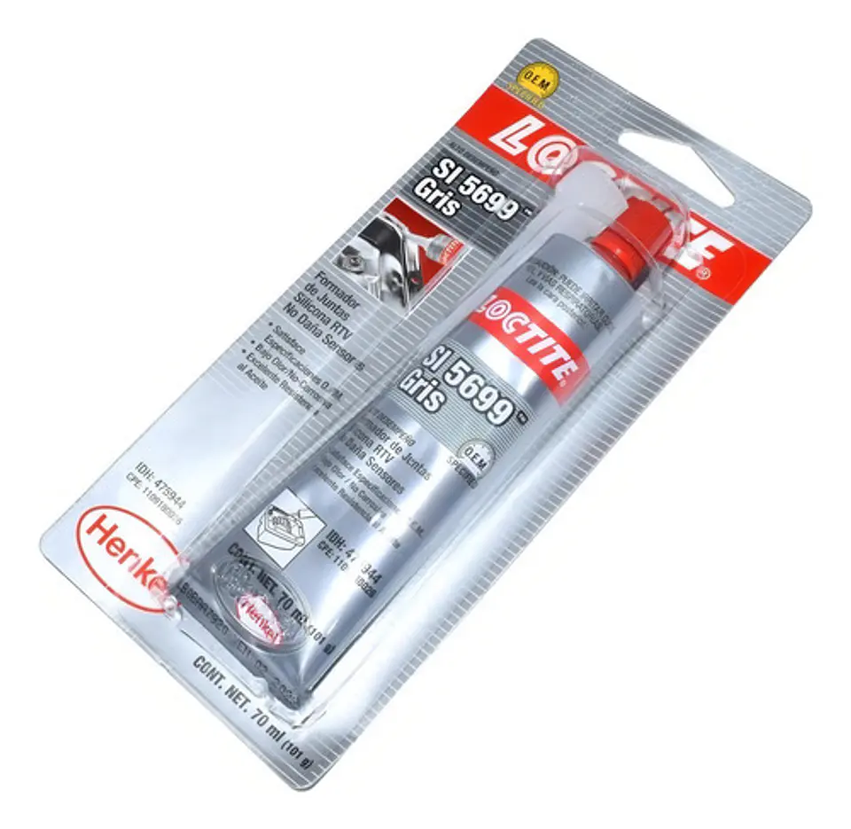 Sellador De Silicona Gris 70ml Loctite Y A 1
