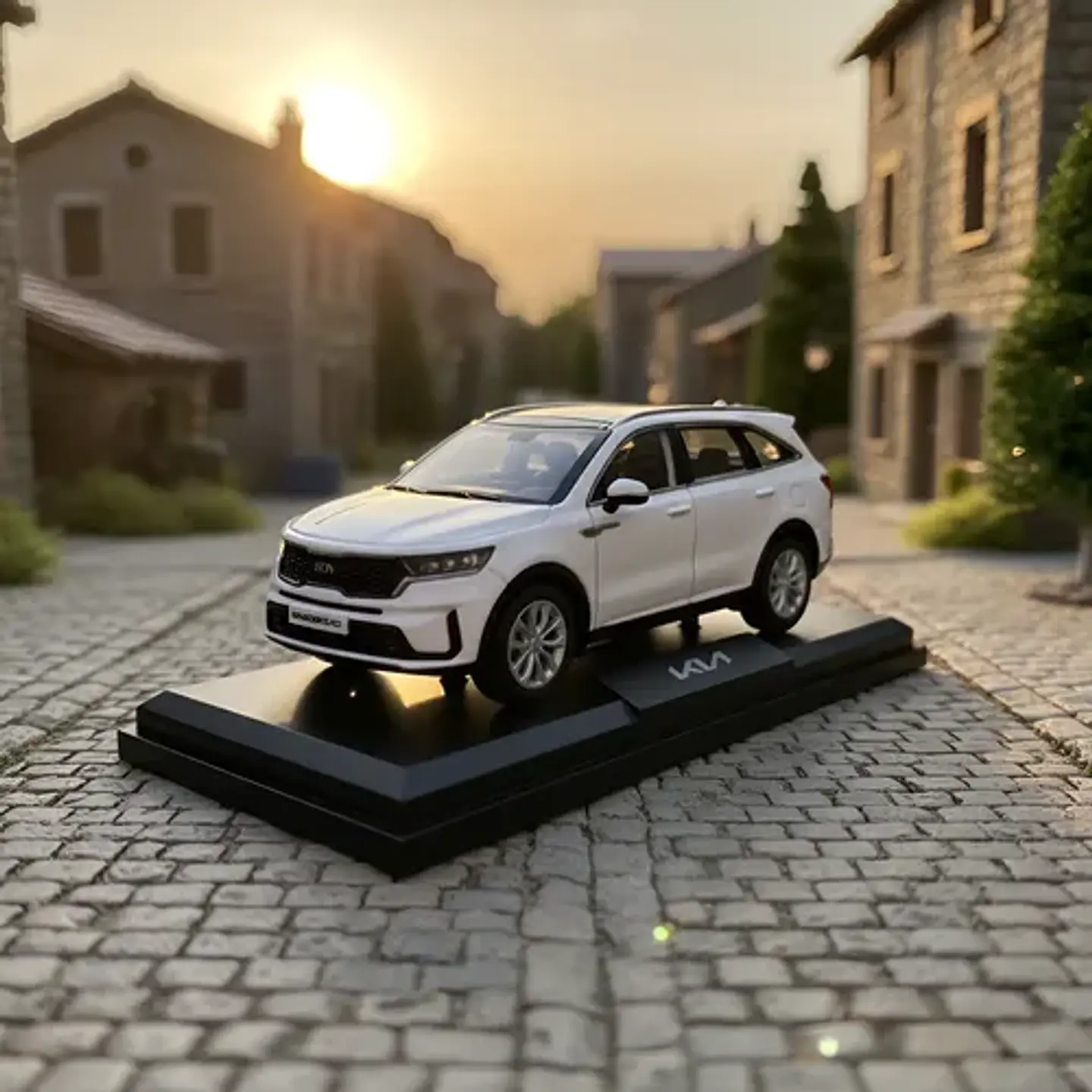 Miniatura Car New Kia Sorento Blanca Blanco 3