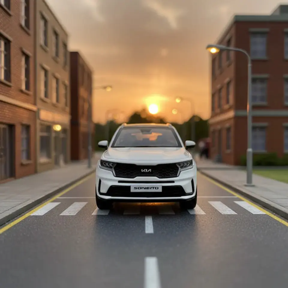 Miniatura Car New Kia Sorento Blanca Blanco 4
