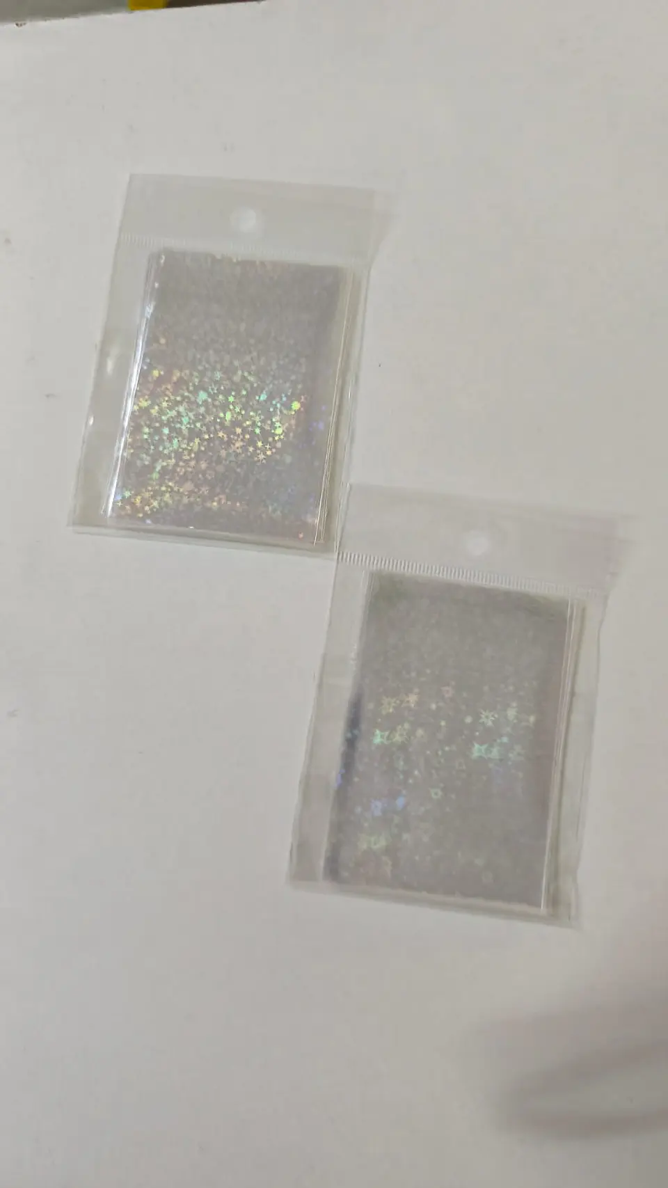 Sleeves Transparente Holográfica Estrellitas 1