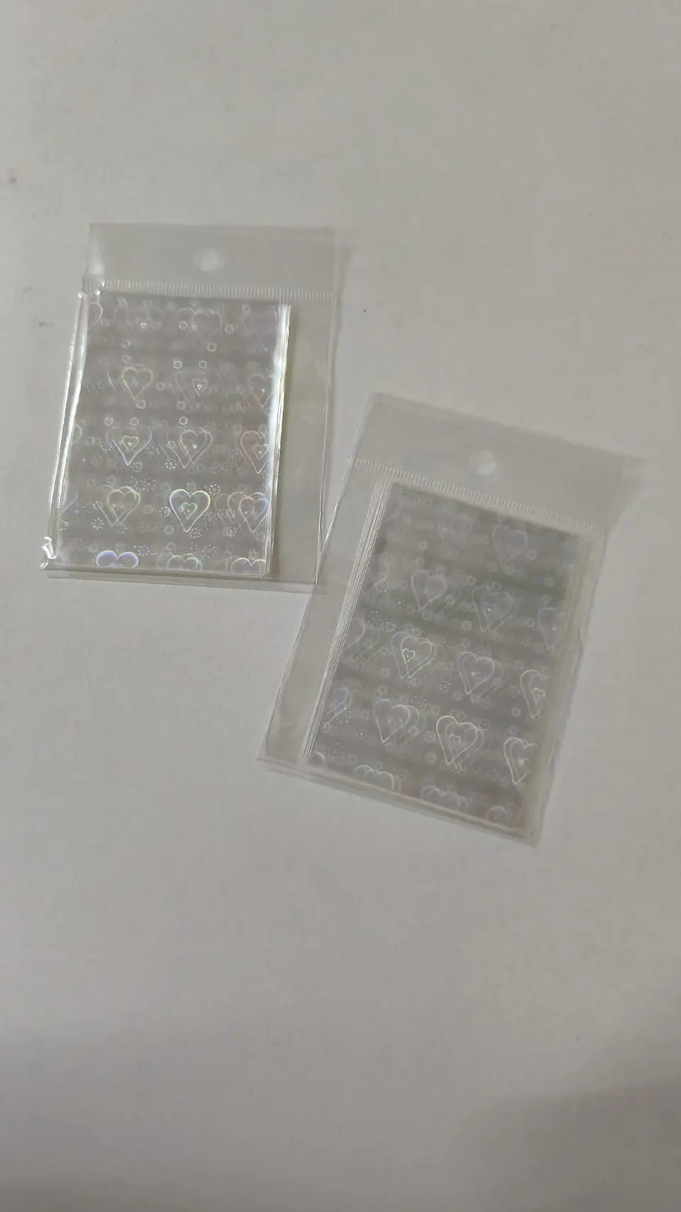 Sleeve Transparente Holográfica Corazón 1