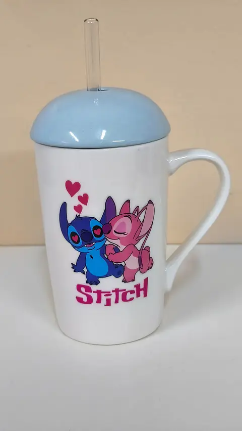 Vaso Stitch con Bombilla