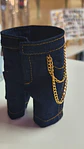 Pantalon Jeans Skzoo con cadena (Azul Oscuro) - Miniatura 3