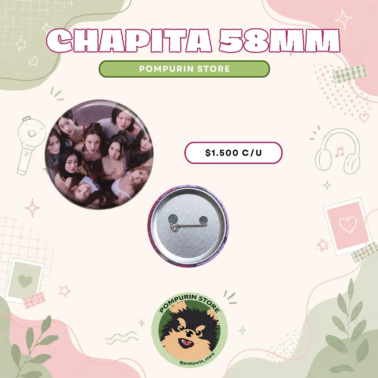 Chapita 58 mm