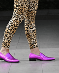 Mocasín fucsia plano