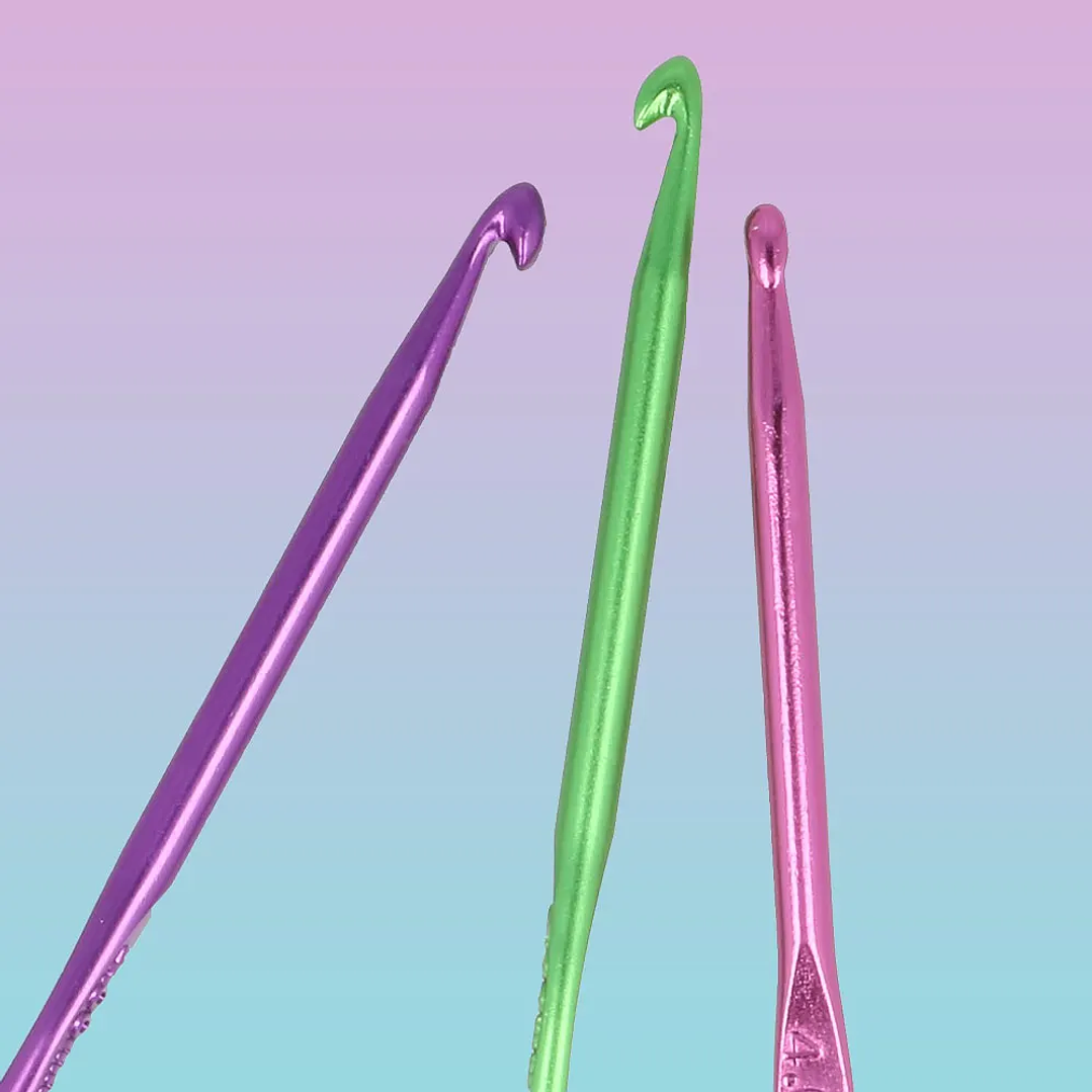 Aguja de crochet de aluminio de 4,00 mm 2