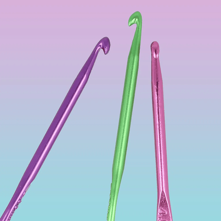 Aguja de crochet de aluminio de 4,00 mm 2