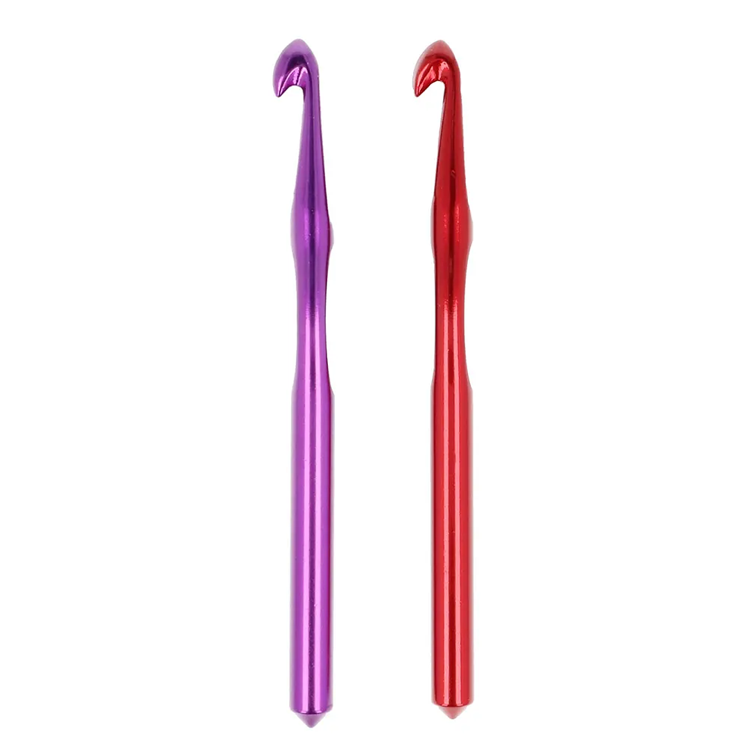 Aguja de crochet de aluminio de 10,00 mm 2