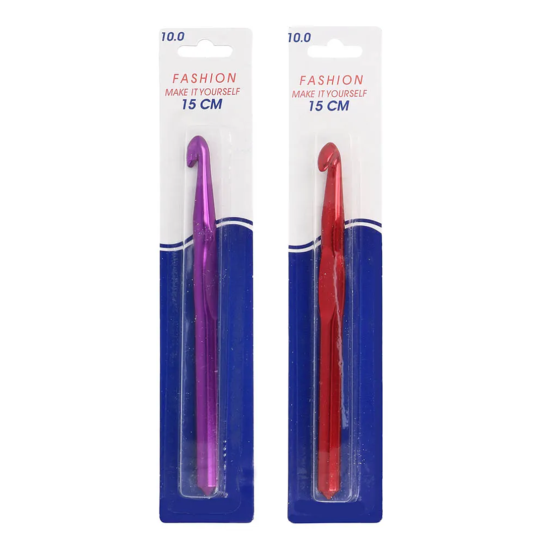 Aguja de crochet de aluminio de 10,00 mm 4