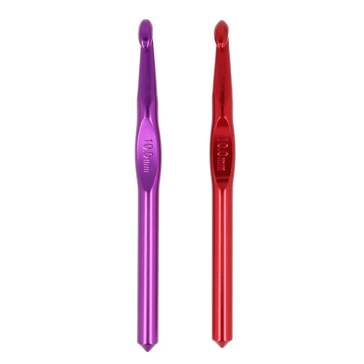 Aguja de crochet de aluminio de 10,00 mm 1