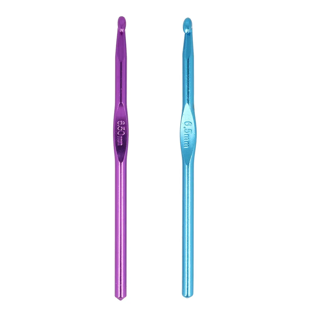 Aguja de crochet de aluminio de 6,50 mm 1