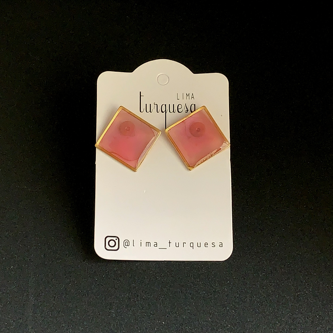 Brincos Rouge Collection – Cubos Gold 1