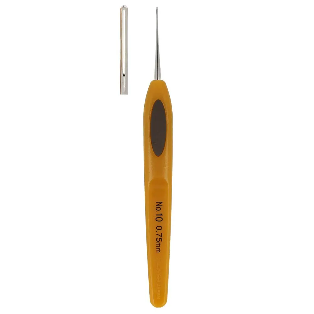 Aguja de crochet de acero Clover Soft Touch de 0,75 mm 1