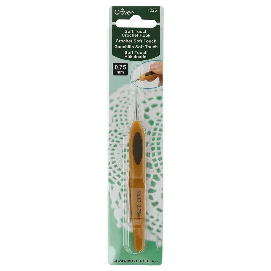 Aguja de crochet de acero Clover Soft Touch de 0,75 mm 4