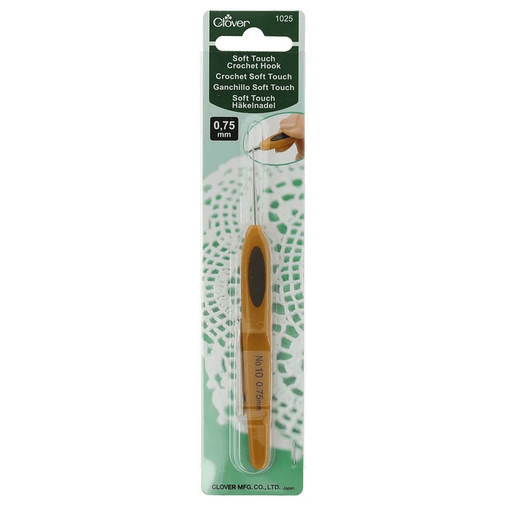 Aguja de crochet de acero Clover Soft Touch de 0,75 mm 4