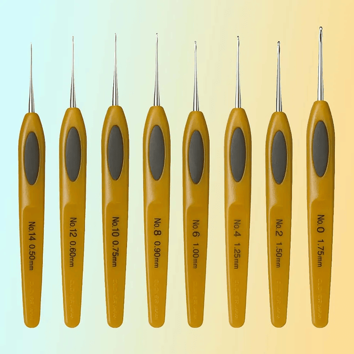 Aguja de crochet de acero Clover Soft Touch de 0,75 mm 6