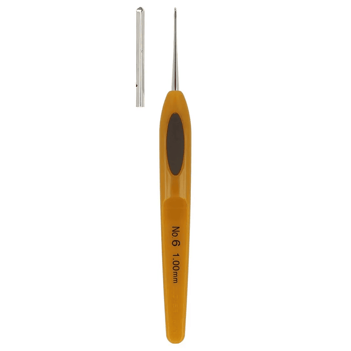Aguja de crochet de acero Clover Soft Touch de 1,00 mm 1