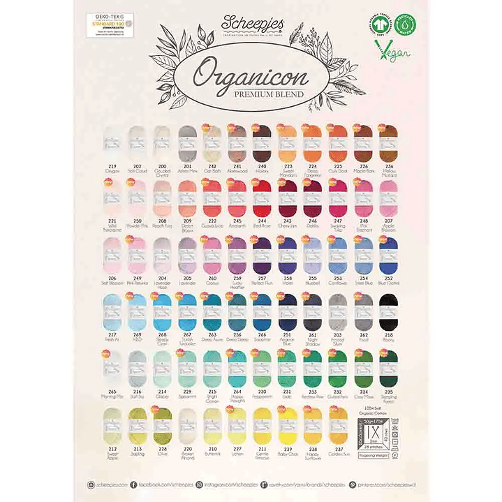 Scheepjes Organicon 50g - 232 Curled Fern 2