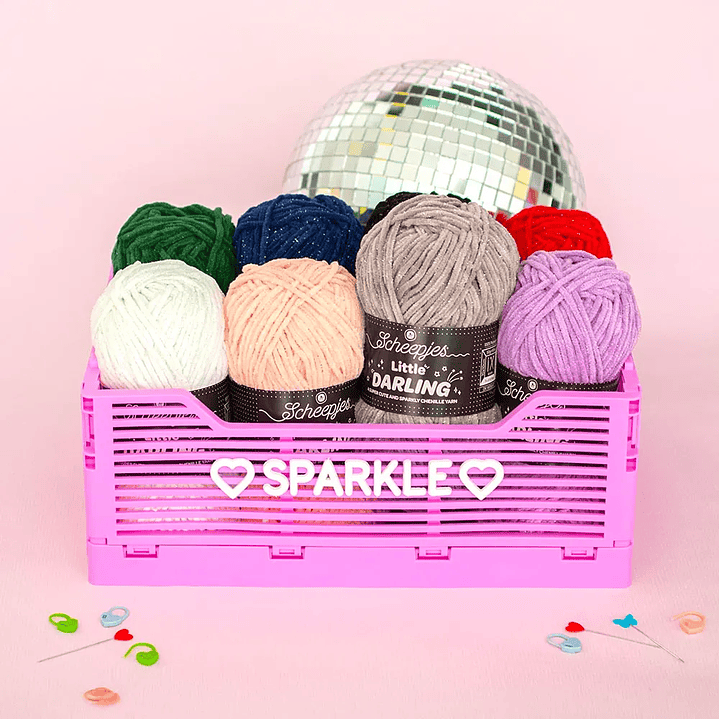 Scheepjes Little Darling Sparkle 50g - 427S Cherry Sparkle 3