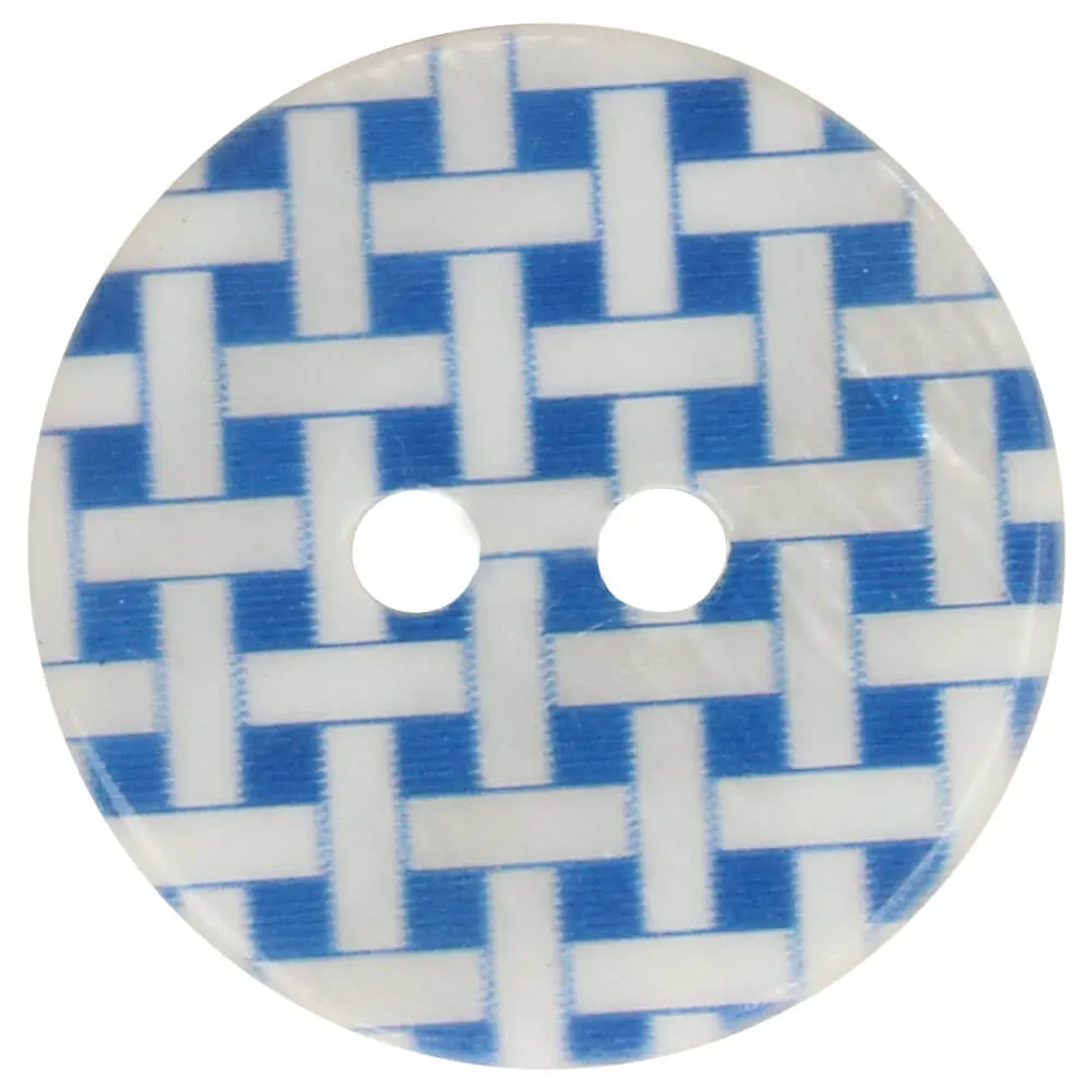 15mm checkered button - 215 1