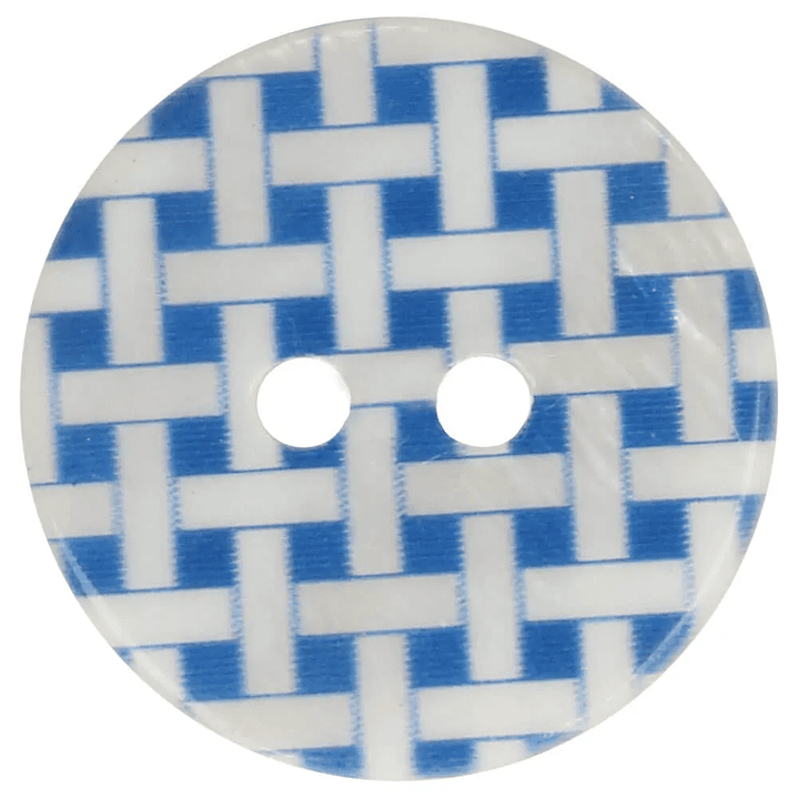 15mm checkered button - 215 1