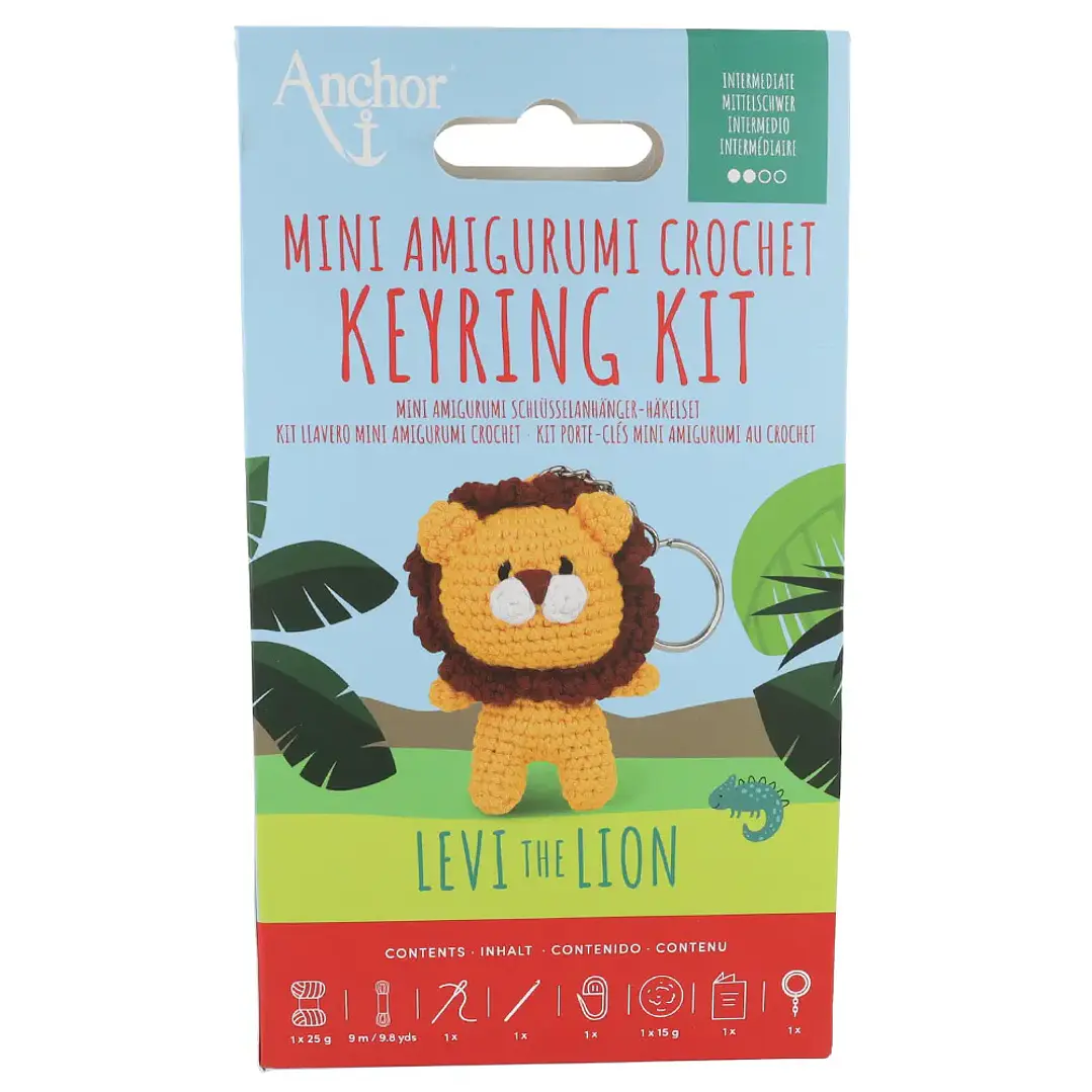 Anchor kit amigurumi - Leão porta-chaves 3