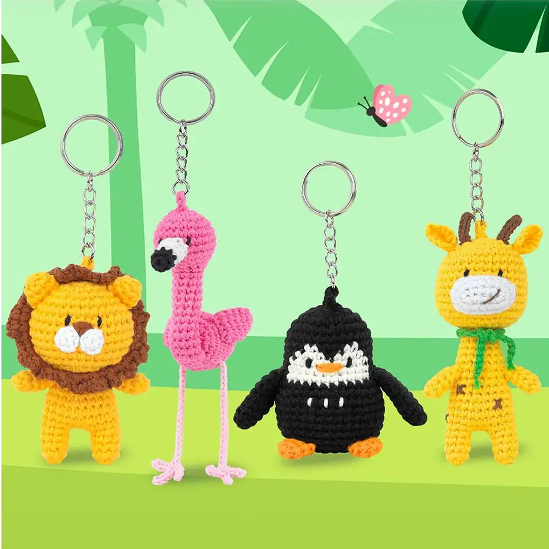 Anchor kit amigurumi - Girafa porta-chaves 6